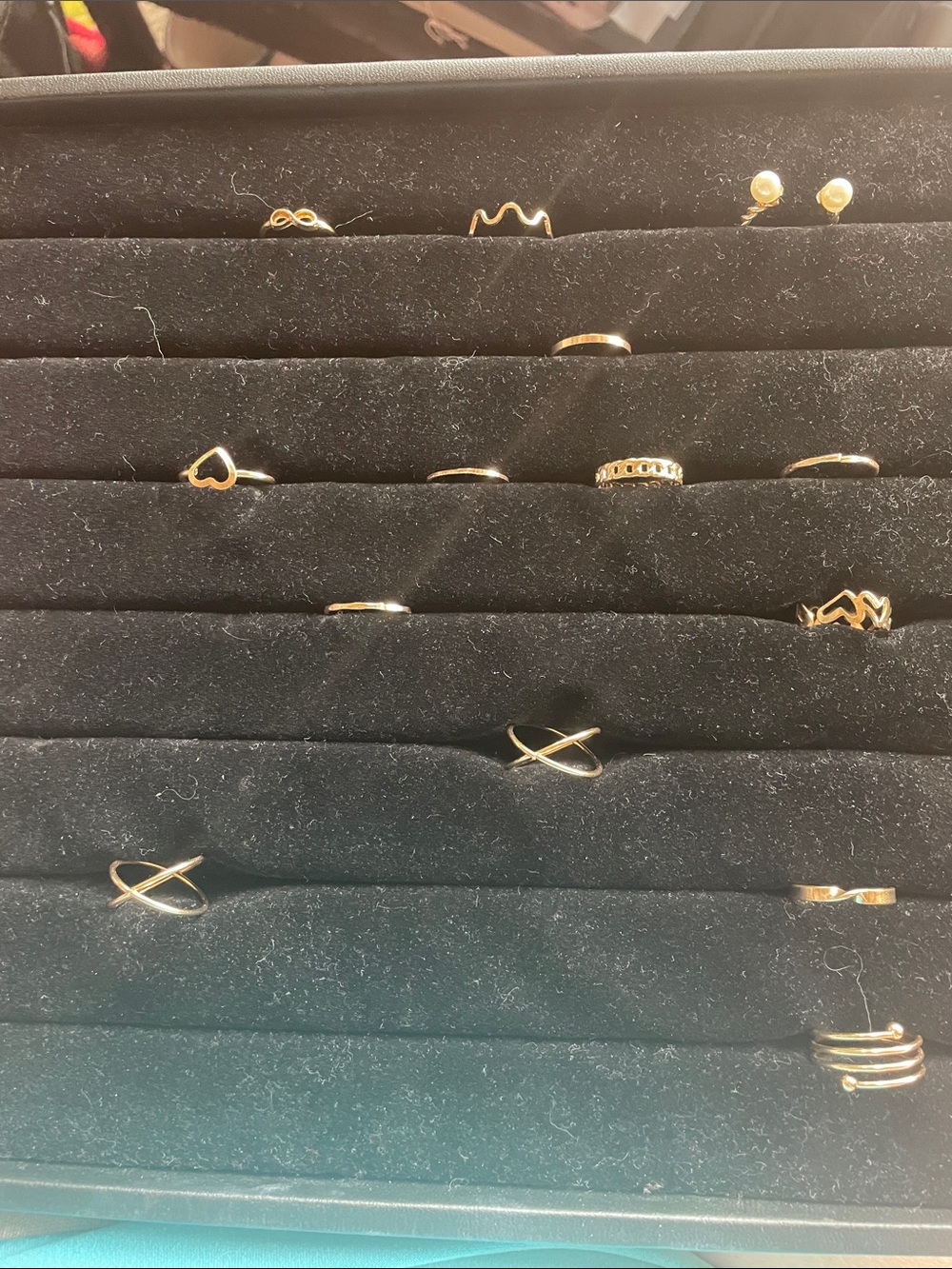Gold Colored Minimalist Stackable Rings - Women's Jewelry